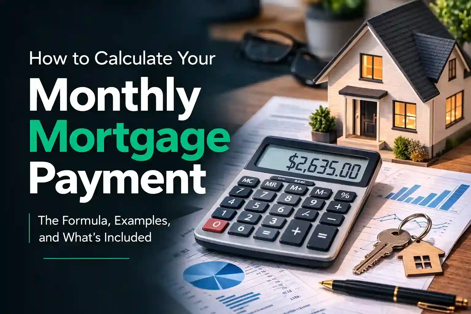 Person analyzing loan payment calculations with chart and coins on a desk